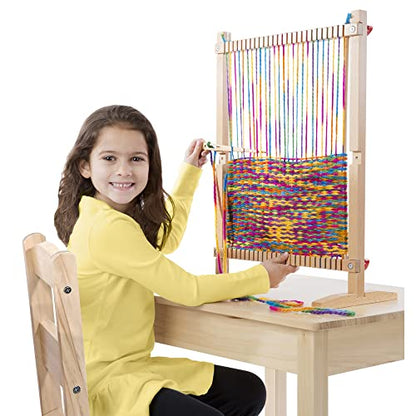 Melissa & Doug Wooden Multi-Craft Weaving Loom (Arts & Crafts, Extra-Large Frame, Frustration-Free Packaging) - WoodArtSupply