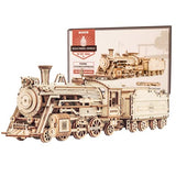 ROKR Prime Steam Express 3D Wooden Mechanical Train Puzzle Kit for Adults and Kids ROKR