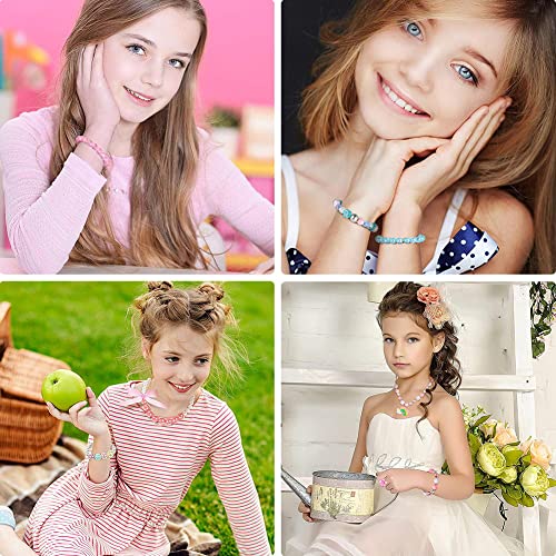  Bead Kits for Girls - Jewelry Making Kits Colorful Acrylic  Girls Bead Set Jewelry Crafting Set DIY Bead Jewelry Making Kit for Kids  Girls