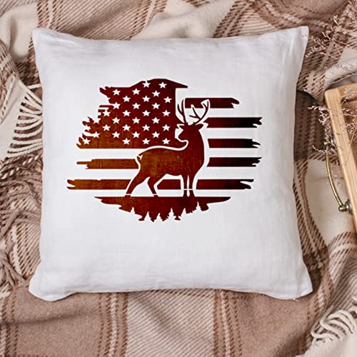 12pcs American Flag Stencil Star Stencils for Painting Union 50 Stars 1776 Military We The People Template for Flag Patriotic Wood Burning Stencils Pkqon