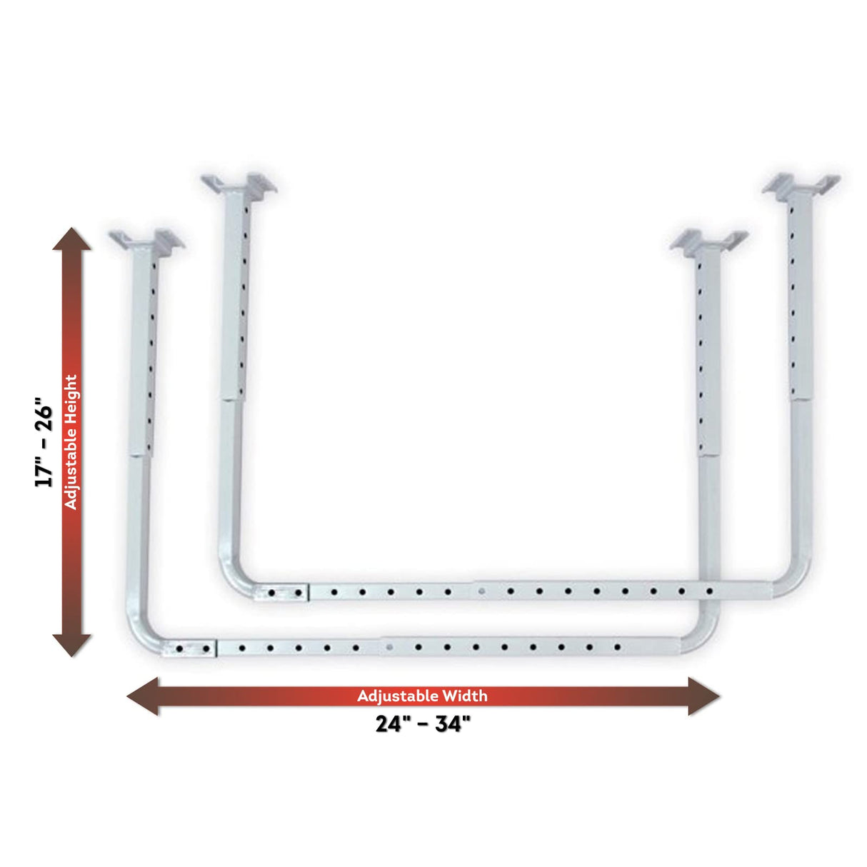HyLoft 80842-10 33 in. x 34 in. Adjustable Garage Ceiling Mount Storage Rack Kit, Garage Overhead Storage Bracket, White HyLoft