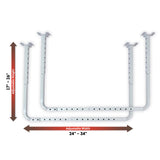 HyLoft 80842-10 33 in. x 34 in. Adjustable Garage Ceiling Mount Storage Rack Kit, Garage Overhead Storage Bracket, White HyLoft