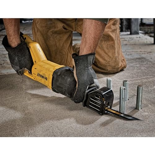 DEWALT Reciprocating Saw, 12 Amp, 2,900 RPM, 4-Position Blade Clamp, Variable Speed Trigger, Corded (DWE305), Large - WoodArtSupply