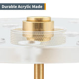 POWERTEC 71381 Dia 5-3/4" Clear Acrylic Offset Router Base Plate with Screws and Multiple Pre Drilled Holes for Trim Routers, Fits Bosch, DeWalt, POWERTEC