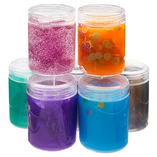 Juvale 35 Pack Plastic Canning Jars with Lids for Slime, Craft Storage, Beauty Products (1.2 oz) Juvale
