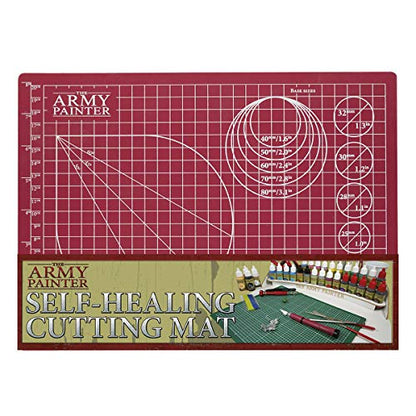 The Army Painter Self Healing Cutting Mat - Self Healing Craft Cutting Mat, A4 Size - Double Sided PVC Non-Slip Hobby Mat - 3-Ply Gridded Miniature - WoodArtSupply