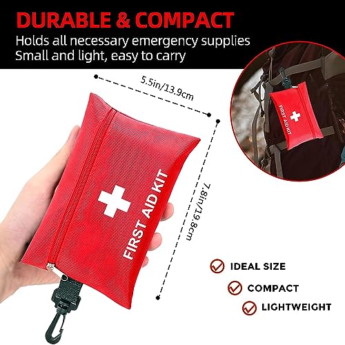 Small First Aid Kit -98 Piece First Aid Kit, Small Travel First Aid Kit Treat and Protect Most Injuries,Mini First Aid Kit Ready for Emergency at Ancestress