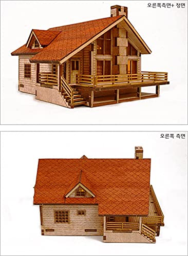 Desktop Wooden Model Kit Garden House A with a Large Deck by YOUNGMODELER by Young Modeler Young Modeler
