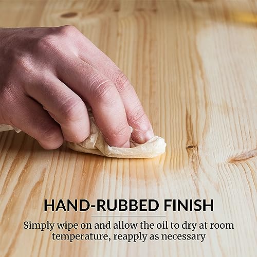 HOPE'S 100% Pure Tung Oil, Food Safe, Premium Waterproof Natural Wood Finish and Sealer for Indoor and Outdoor Projects, 32 Fl Oz, 1 Pack HOPE'S