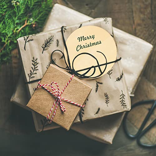 FSWCCK 100 Pcs 4 Inch Unfinished Wood Circles Rounds with Holes, Wood Round Disc Cutouts, Blank Round Wood Circles for DIY Crafts, Painting, FSWCCK