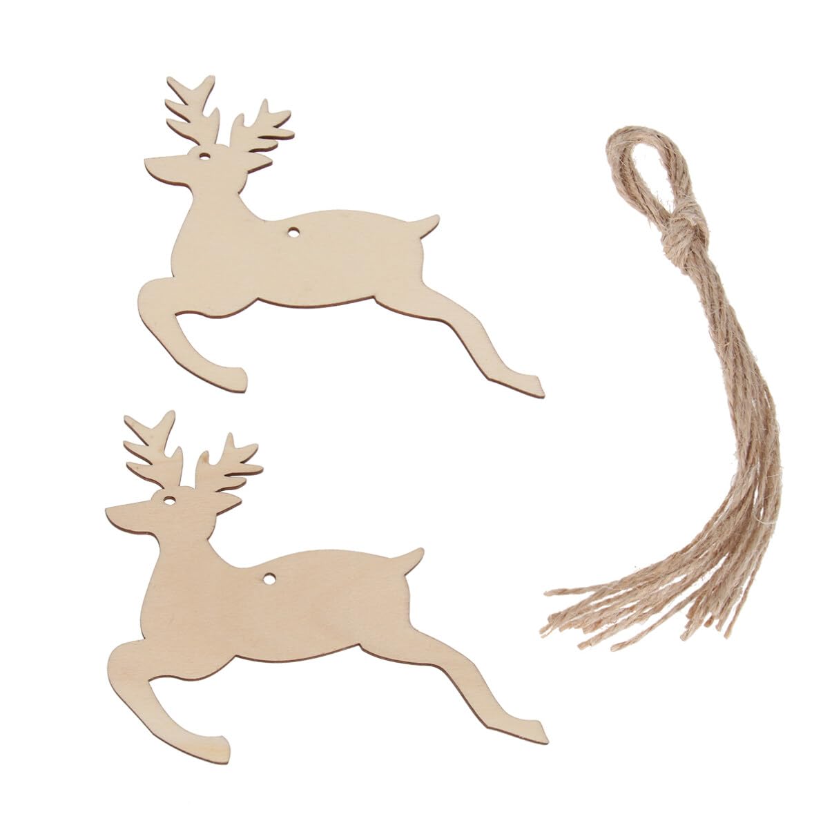 MAGICLULU 10pcs Christmas Shapes Wood Elk Slices Christmas Wood Ornaments Unfinished Wood Ornaments Wood Slices Blank Farmhouse Stockings Christmas MAGICLULU