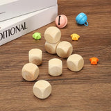 PATIKIL 18mm Blank Wooden Dice, 100 Pack Unfinished Wooden Blocks 6 Sided Wood Cube with Rounded Corners Square Wood Blocks for DIY Craft Projects PATIKIL