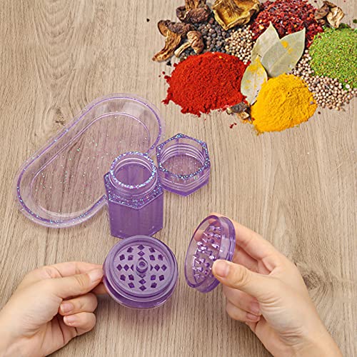 6 PCS Silicone Grinder Resin Mold, Anglekai Grinder Silicone Molds for Epoxy Resin Rolling Tray Mold, Herb Resin Grinder Mould for DIY, Mill Spice Anglekai