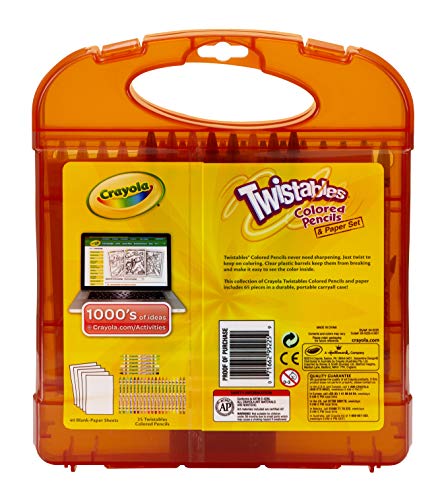 Crayola Twistables Colored Pencils Set (65ct), Kids Drawing Kit, Portable Art Case, Gifts for Kids Ages 4+ Crayola