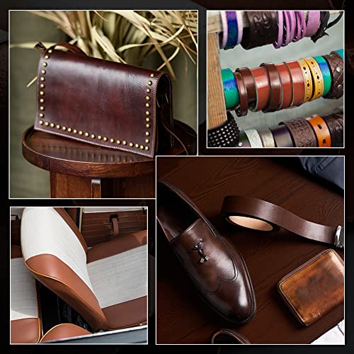 BAGERLA Leather Working Tools and Supplies, Leather Tooling Kit with Waxed Thread Awl Prong Punch Groover Tracing Wheel Punch Leather Working Kit for BAGERLA