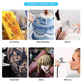 Gocheer Upgraded 40PSI Airbrush Kit, Dual-Action Multi-Function Airbrush Set with Compressor for Painting Portable Air Brush Set for Cake Decoration Gocheer