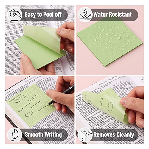 Mr. Pen- Transparent Sticky Notes, 3x3, 600 Sheets, Vintage Colors, See Through Notes Transparent, Translucent Clear