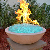 Mr. Fireglass Crushed Fire Glass for Natural or Propane Fire Pit Fireplace & Landscaping,10 lb High Luster Light Sea Blue Mr. Fireglass