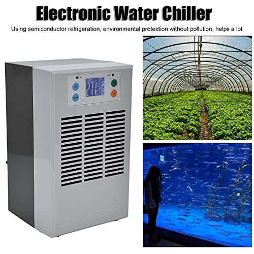 2 in 1 Water Chiller, 35L 1-3L Aquarium Heaters Aquarium Chiller for Axolotl Jellyfish Coral Reef Shrimp, 100W Smart Industrial Chiller with Pump - WoodArtSupply