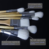 GACDR Gilding Brush Set, 7 Pieces Versatile Goat Hair Blending Mop Brushes for Acrylic Painting Wartercolor Foil Gold Leaf Flakes Sheets GACDR