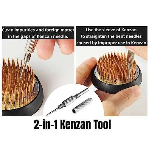 4/Set Flower Frog Flower Arrangement Taiwan Floral Frogs Japanese Ikebana Kenzan Tools 2-in-1 Pin Frogs Straightening Tool Flower Holder (1.02inch, Eggone