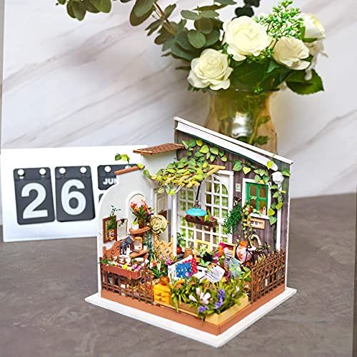 RoWood DIY Miniature Dollhouse Kit with Furniture, 1:24 Scale Model House Kit, Mini Dollhouse Model Kits for Adults, Crafts for Adults Teen Gifts on - WoodArtSupply