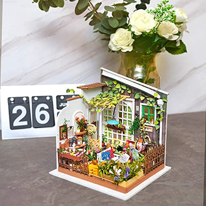 RoWood DIY Miniature Dollhouse Kit with Furniture, 1:24 Scale Model House Kit, Mini Dollhouse Model Kits for Adults, Crafts for Adults Teen Gifts on - WoodArtSupply