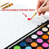 TRANSON 48-Color Watercolor Kit with 4pcs Paint Brush Set for Adults, Students, Beginners and Artists TRANSON