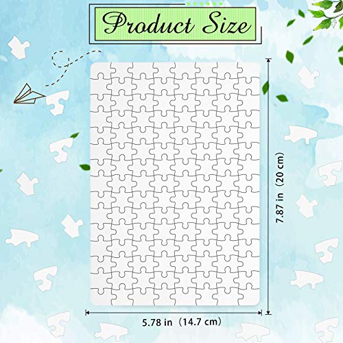 6 Sets Sublimation Blanks Puzzles A5 White Jigsaw Puzzle Blank Puzzles DIY Blank Puzzle for Sublimation Transfer Thermal Transfer Heat Press Printing - WoodArtSupply