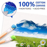 Shuttle Art Acrylic Painting Bundle, Set for 18 Colors Acrylic Paint Pouch (120ml/4oz) + 52 Multi Pack Painting Canvas Panels Shuttle Art