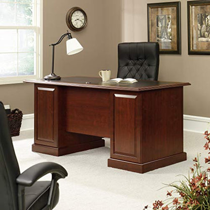 Sauder Heritage Hill Executive Desk, Classic Cherry Finish - WoodArtSupply