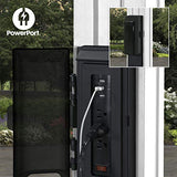 Backyard Discovery 12x10 ft Hawthorne White Galvanized Steel Pergola w/Soft Sail Shade, Spacious, Rust Resistant, UV Protection, Resist Winds Up to Backyard Discovery