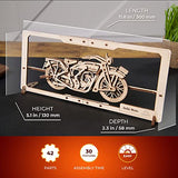 UGEARS Indie Moto 2.5D Puzzle - Wooden Motorcycle Model Kits for Adults with Moving Handlebar, Wheels, Footrest and Seat - DIY 2.5D Motorcycle Puzzle UGEARS