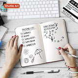 Shuttle Art Black Gel Pens, 50 Pack Fine Point Black Ink Pens Bulk, 0.5mm Rollerball Gel Ink Pens Smooth Writing with Comfortable Grip for Office, Shuttle Art