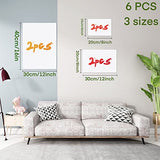 Skyouths Canvases for Painting, 40x30,30x20, 20x15, 8 Set Stretched White Canvas with Petal Paint Tray Palettes & Tape, Artist Canvases Frame Board Skyouths