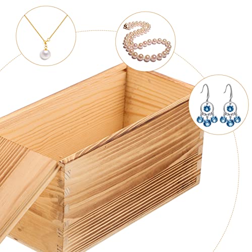 COHEALI Box Box Pull Out Wooden Box Wood Box Wood Packing Box Large Container Makeup Organizer Drawers Unfinished Treasure Chest Large Jewelry COHEALI