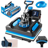 Topdeep Pro Heat Press 15x12 Inch, 5 in 1 Heat Press Machine with 30 OZ Tumbler Press, Swing Away T Shirt Pressing Machine, Combo Tumbler Heat Press Topdeep