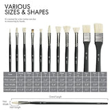 ARTIFY Oil Paint Brush Set - 11 Pieces | Professional Artist Paint Brush Set for Oil Painting | Natural Hog Bristle Brushes with an Additional Nylon ARTIFY art supplies