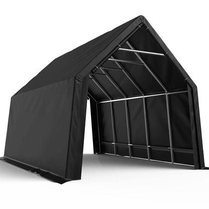 KING BIRD 13' x 20' x 12' Heavy Duty Anti-Snow Carport for SUV, Full-Size Truck and Boat, Outdoor Car Canopy Boat Shelter with Reinforced Ground - WoodArtSupply