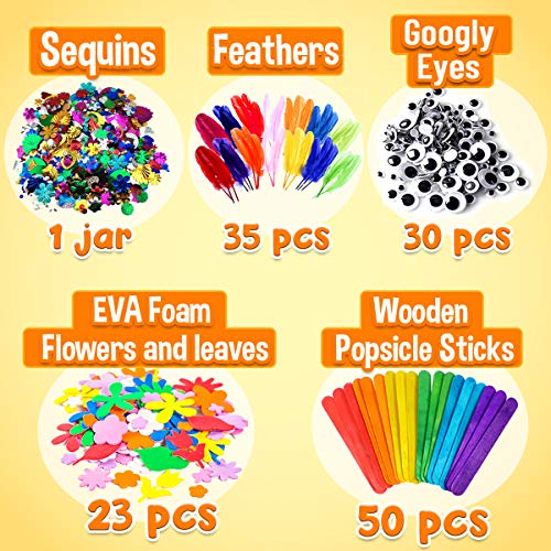 Goodyking Arts and Crafts Supplies for Kids - All in One Kids Crafts Toddler Activities Kids School Supplies Age 4 5 6 7 8 Years Old Craft Art Supply Goody King