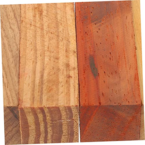 VILLCASE 5pcs Carved Wood Unfinished Wood Whittling Blocks Wood Square Block Wood Working Whittling Kit Floral Wooden Wood Carving Kits Decorating VILLCASE