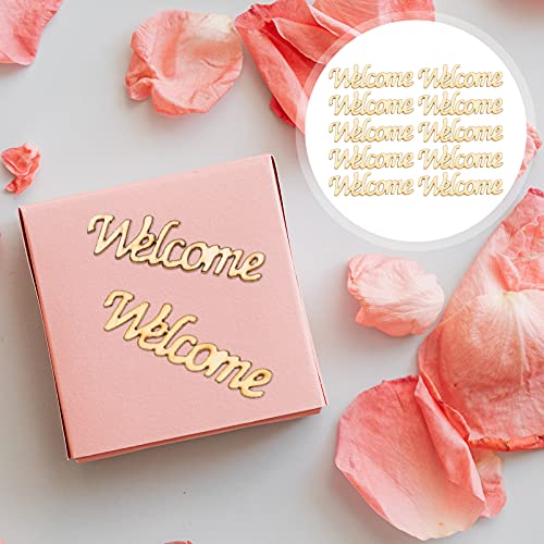 BESPORTBLE Front Door Garland 30pcs Welcome Wood Letters Unfinished Wood Sign Large Letter Cutouts Wooden Decoration for Home Porch Sign Wedding BESPORTBLE