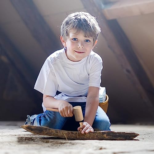 KIHACO Hammering and Pounding Toys for Kids Include 1 Wood Hammer and 30 Bamboo Nails Improve Fine Motor Skills Friendly Natural Wooden Educational KIHACO