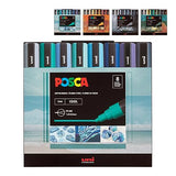Uni Posca Cool Tones Acrylic Paint Marker Set, 8-Count, Quick-Drying, Non-Toxic, Ideal for Graffiti, Fine Art, DIY Projects, and More Uni Posca