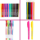 GirlZone Rainbow Jumbo Arts and Crafts Filled Stationery Pencil Case for Girls, Great Gift for Girls GirlZone