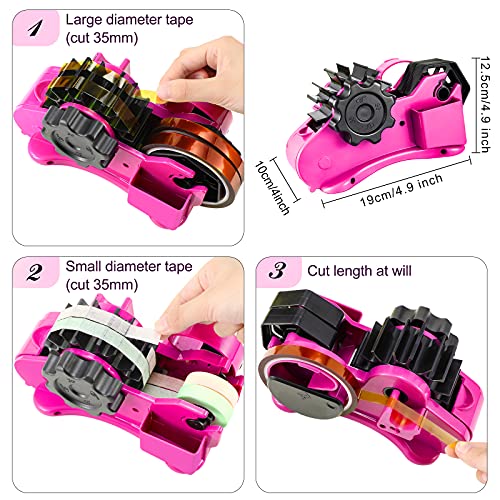 Multiple Roll Cut Heat Tape Dispenser Sublimation Multi-Roll Semi-Automatic Desk Tape Dispenser Fixed Length Tape Cutter Heat Resistant Tape Gloves - WoodArtSupply