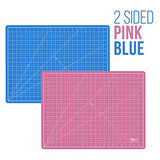 US Art Supply 18" x 24" Pink/Blue Professional Self Healing 5-Ply Double Sided Durable Non-Slip Cutting Mat Great for Scrapbooking, Quilting, Sewing U.S. Art Supply