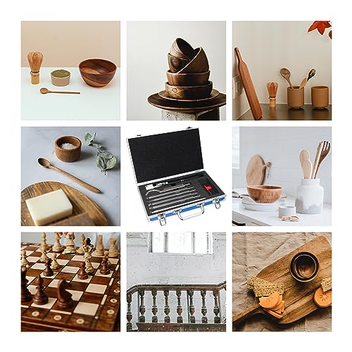 DEEFIINE Carbide Wood Lathe Turning Tools, Quick Replacement Turning Tools Kit, Full Size Rougher And Finisher Swan Neck Hollowing Tools For DEEFIINE