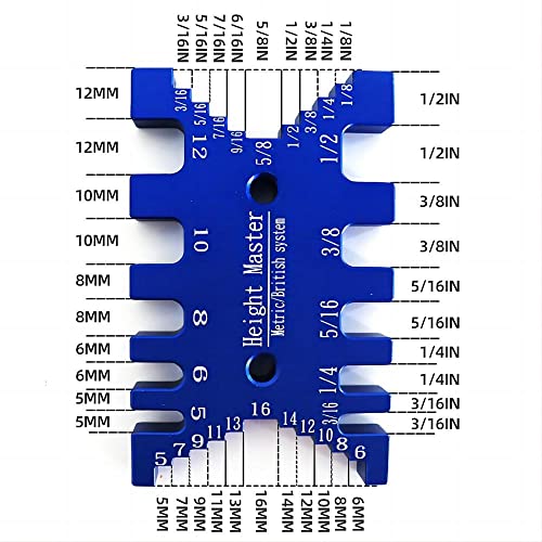 KETIPED High Precision Aluminum Dovetail Jig Metric and Imperial Tenon Caliper Card Gauge for Measuring Height Woodworking Saw Table Machine Gaps - WoodArtSupply