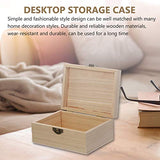 6pcs Boxes wooden box with lock unfinished wooden jewelry case wood watch display Unfinished Treasure Chest ring case display paint container Kisangel